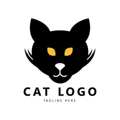 cat animal simple minimalist logo illustration
