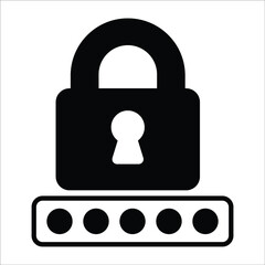 password black filled icon modern illustration