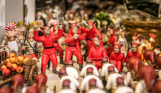 christmas market detail in Barcelona, spain
