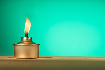 Pelita or oil lamp, traditional Malay oil lamp lit up during Ramadan and Hari Raya Aidilfitri...