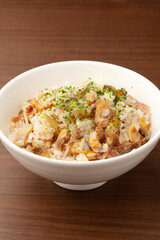 あさりとミョウガのご飯