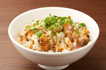 あさりとミョウガのご飯