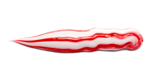 Toothpaste red white isolated on background, clipping path