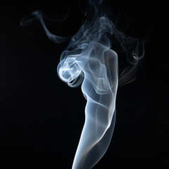 smoke on black background