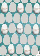 easter eggs postcard
