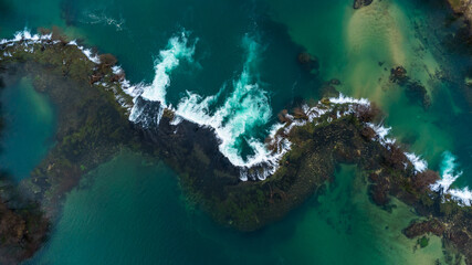 aerial view of the river