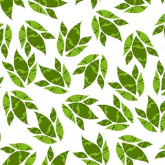 Print pattern flowers and leaves