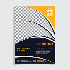 Fototapeta premium Food Flyer Design vector illustration Template