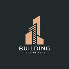 Building architecture apartment logo and business card design vector inspiration template