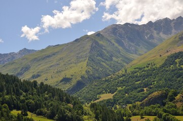 Fototapeta premium Ascent from Valloire to Brive 2