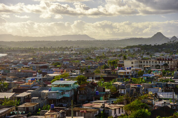 Fototapeta na wymiar View over the oldest city in Cuba, Baracoa