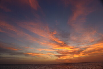 Fototapeta na wymiar sunset over the sea by Wladimir Borges 