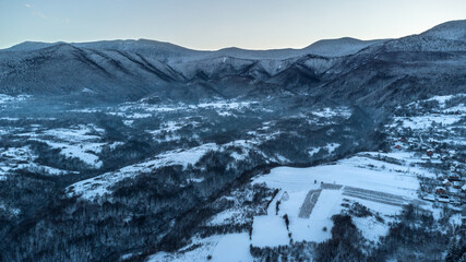 sunset in the mountains