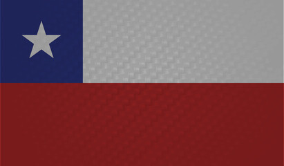 Chile grunge, old, scratched style flag