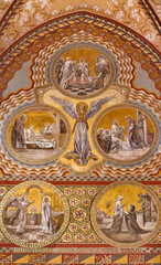 In interior of  the  Museum of the Cathedral of St. Matthias Budapest