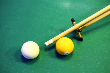 Image of a snooker table