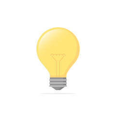 Bulb Icon, Vector lightbulb isolated symbol illustration