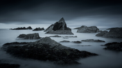 Dark moody seascape