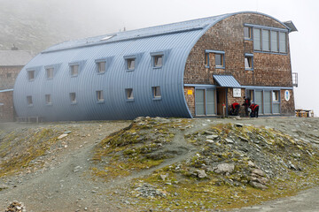 Studlhutte shelter Grossglockner Mount, High Tauren National Park, TIrol, Austria