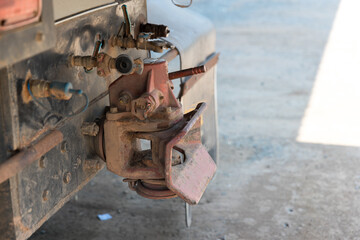 Trailer hitch or towbar on the car. image for objects, transportation concept.