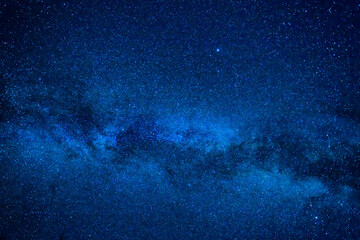 Obraz premium Dark blue night sky with many stars, cosmos milky way background