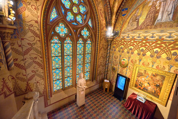 In interior of  the  Museum of the Cathedral of St. Matthias Budapest