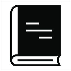 book black filled vector icon isolated