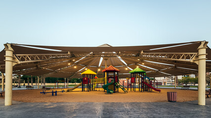 Children play area in Khobar Corniche park in Saudi Arabia.