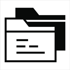 folder black filled vector icon isolated