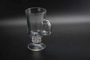 Empty glass cup for drinks