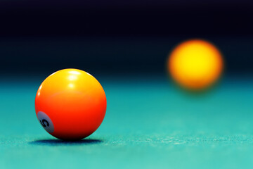 Snooker balls on the table