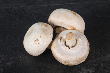 Raw Champignon heap for cooking