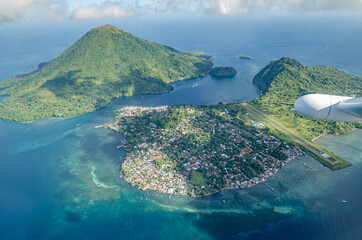 Banda Neira island shortly after departure in a Cessna caravan