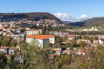 Fototapeta premium Panoramic view of city of Veliko Tarnovo, Bulgaria