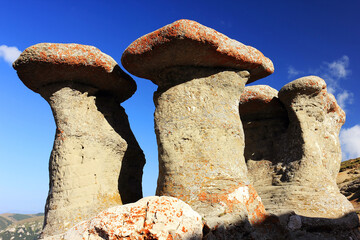 Babele - Geomorphologic rocky structures landmark in Bucegi Mountains, Romania, Europe
