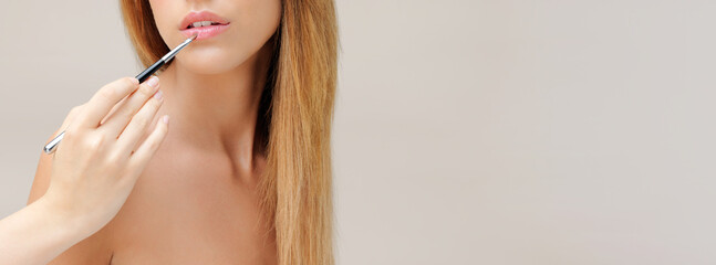 Naklejka premium beauty makeup natural