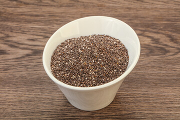 Seasoning chia seeds in the bowl