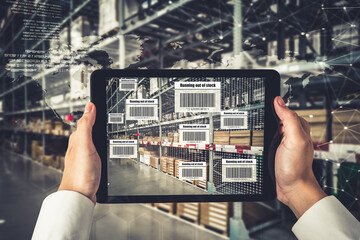 Smart warehouse management system using augmented reality technology to identify package picking...