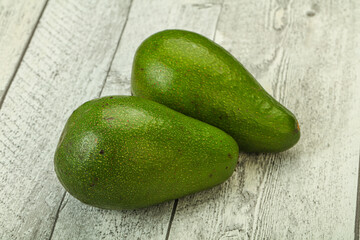 Two ripe exotic avocado vegetable