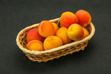 Fresh ripe sweet few apricots