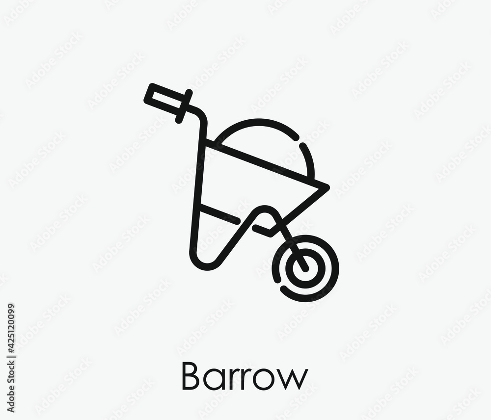 Poster paint roller vector icon. editable stroke. linear style sign for use on web design and mobile apps, 