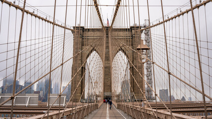 Fototapeta na wymiar Brooklyn Bridge Cables