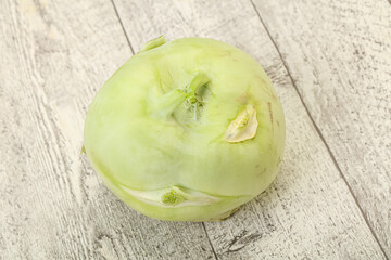 Vegan cuisine - raw kohlrabi cabbage