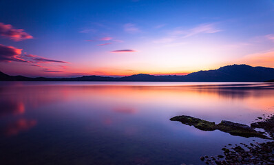 A deserted lake view
