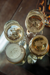 champagne glasses