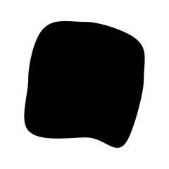 Abstract ink blotch, round liquid blot inkblot shape. Freskle pebble. Deform random smooth vector illustration