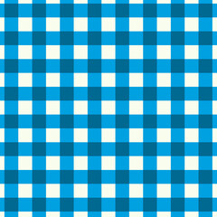Blue and ivory buffalo plaid pattern background in Scottish tartan abstract.  12x12 graphic illustration for page elements and designs.   Pretty checkered  print backdrop.