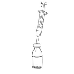 a syringe with a vaccine inside