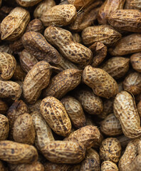 Traditional Indonesian snack, Closeup steamed peanuts. commonly sold by street 