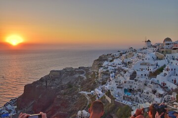 sunset over the sea